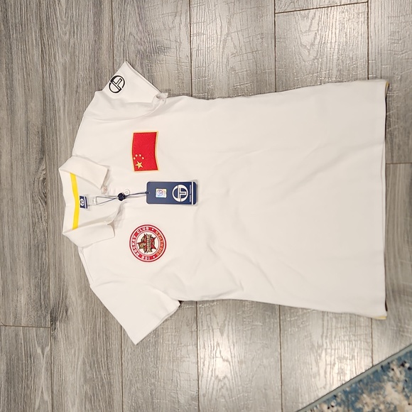 NWT Sergio Tacchini Ice Hockey Club Shenzhen girls sz L Polo - Picture 1 of 8